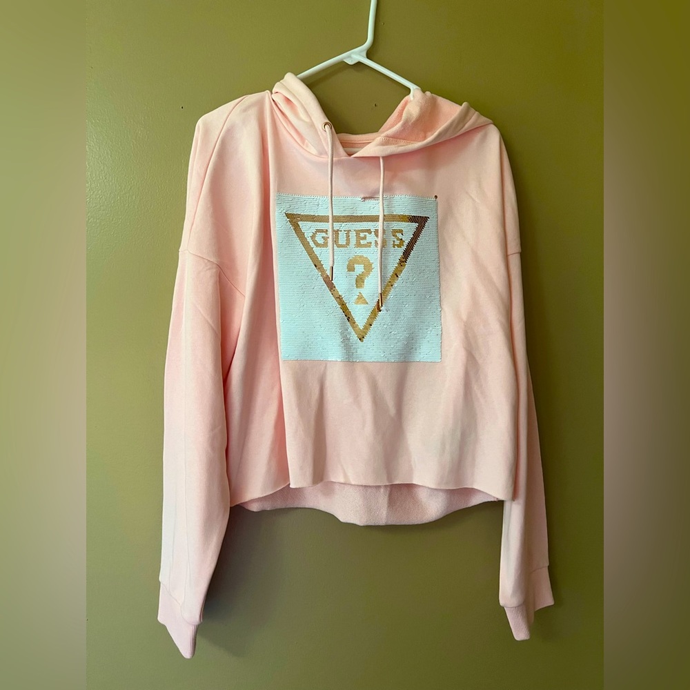 Guess Glenne Flip Sequin hoodie NWT